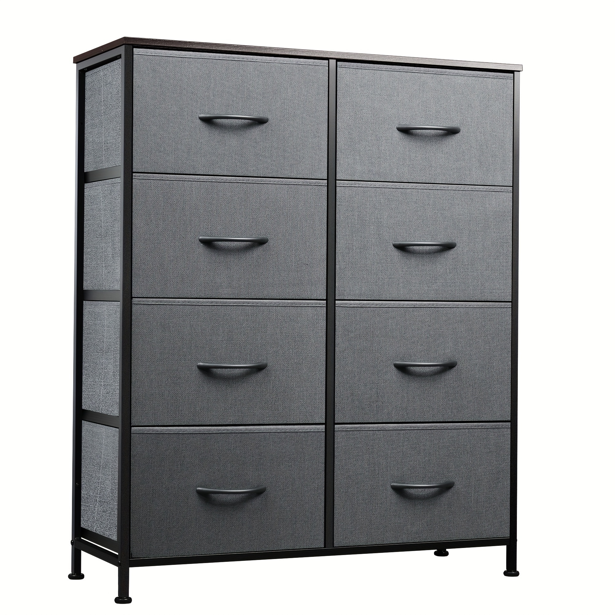 

Wlive Fabric Dresser For Bedroom, Tall Dresser With 8 Drawers, Storage Tower With Fabric Bins, Double Dresser, Chest Of Drawers For Closet, Living Room, Hallway