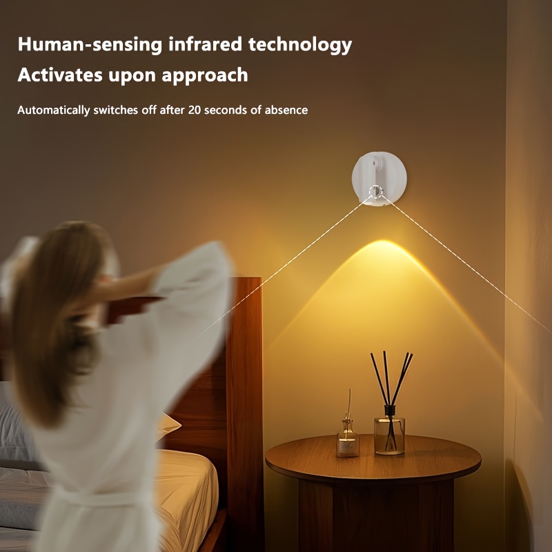 3-Color LED Smart Motion Sensor Light, USB Night Light