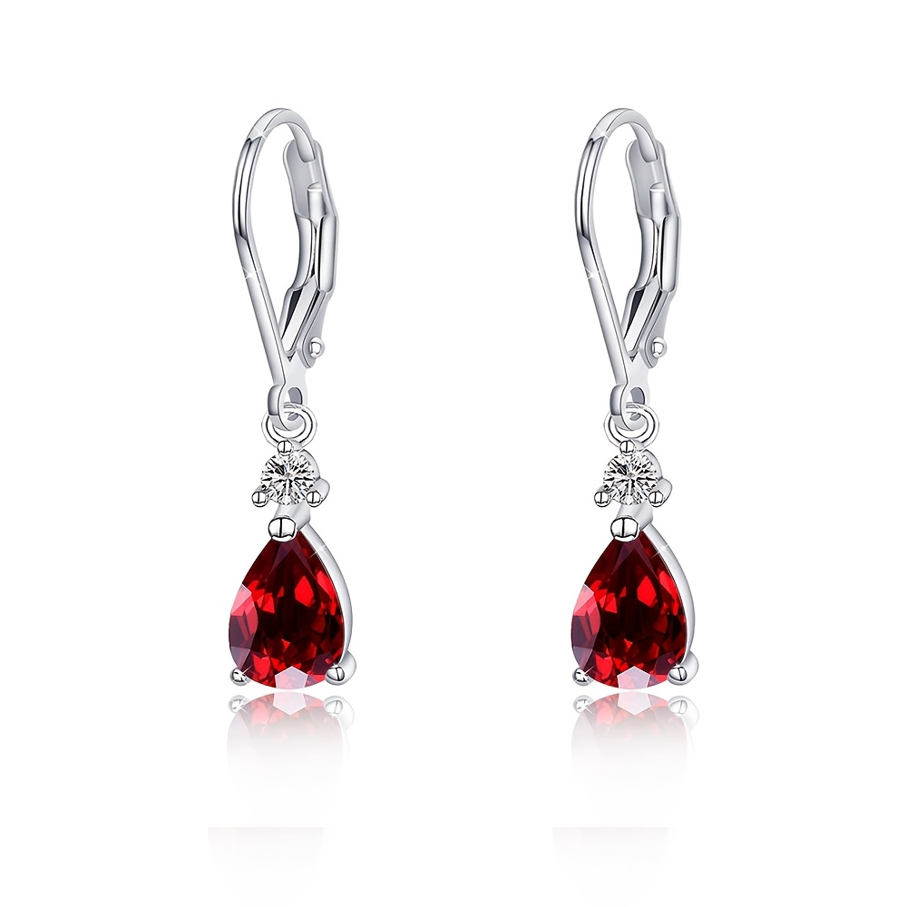 2pc Women's Stylish S925 Zirconia Stud Earrings with Ear Hooks