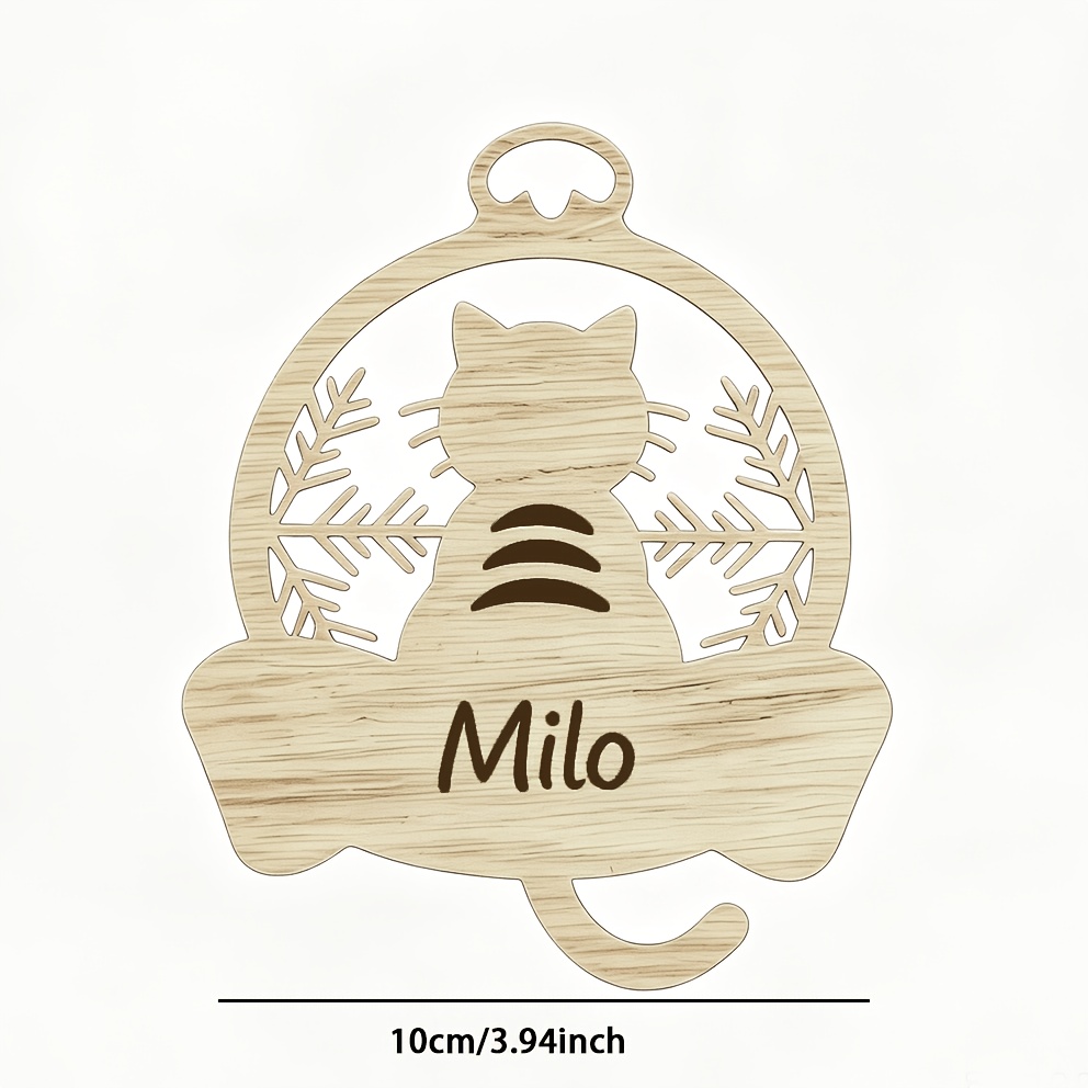 TEMU Personalized Cat And Dog Paw Print Christmas Tree Ornaments - Custom Name/text/number/date/information - Cat Paw Print Nameplate, Artificial Pet