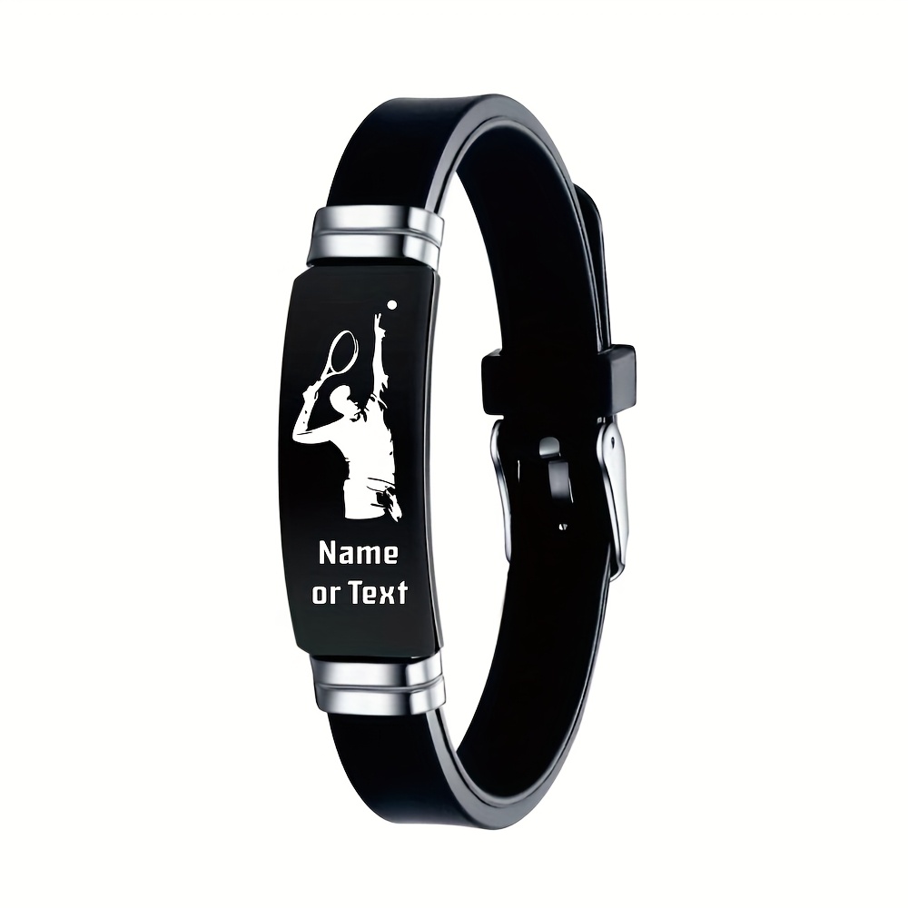 TEMU Polsino da tennis personalizzato, un accessorio regalo unico per appassionati e di tennis, un regalo per le feste o di compleanno per i , un