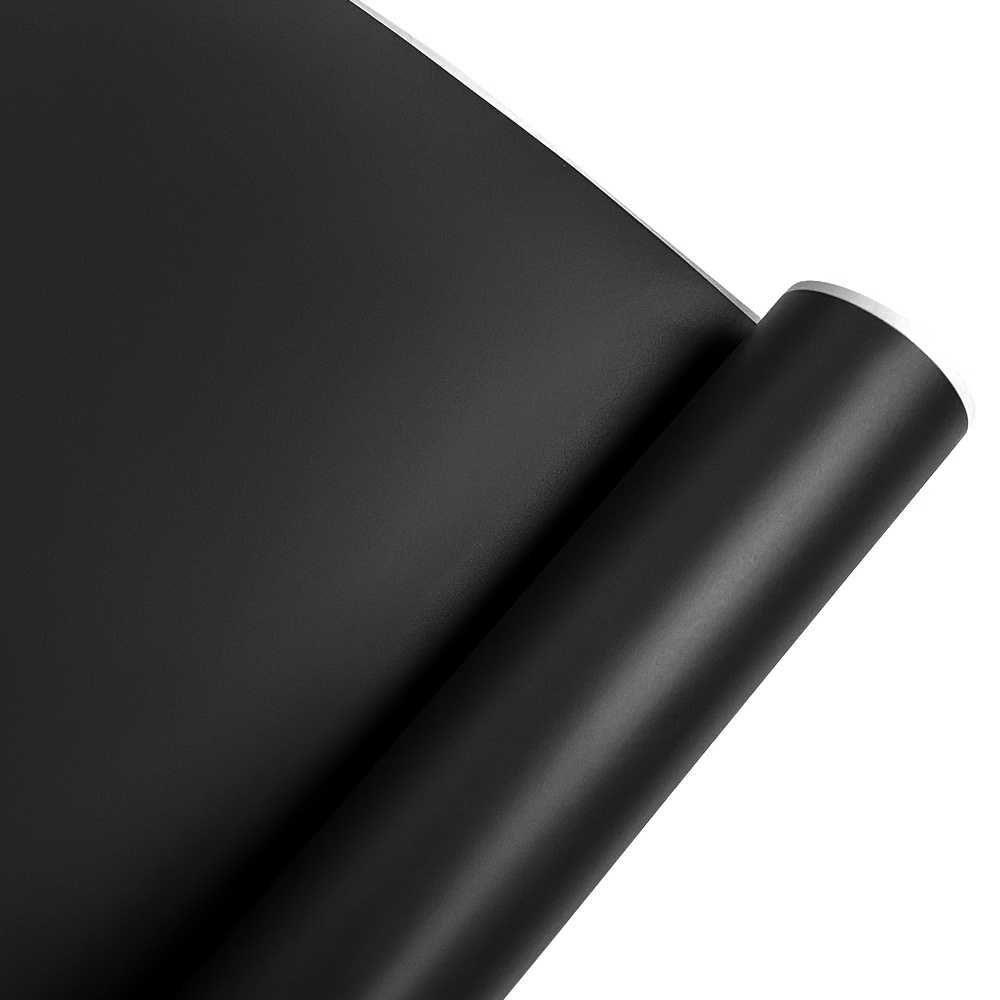Image of A Roll Of Matte Black Vinyl Car Film, High-quality Matte Black Pet Car Sticker, Suitable For Full Vehicle Bodies Including Cars And Motorcycles, Diy Self-adhesive, Easy To Apply, Durable