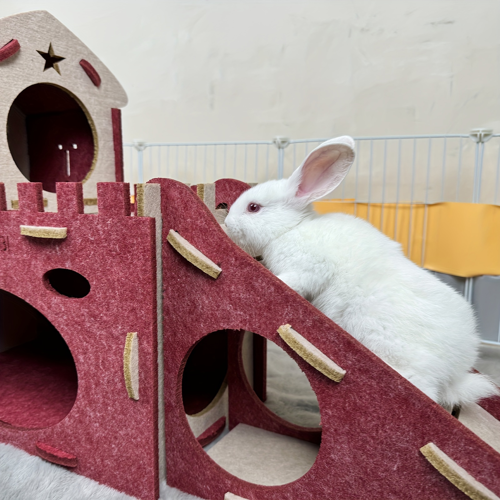 Double-Layer Pet Bed with Detachable Hideout