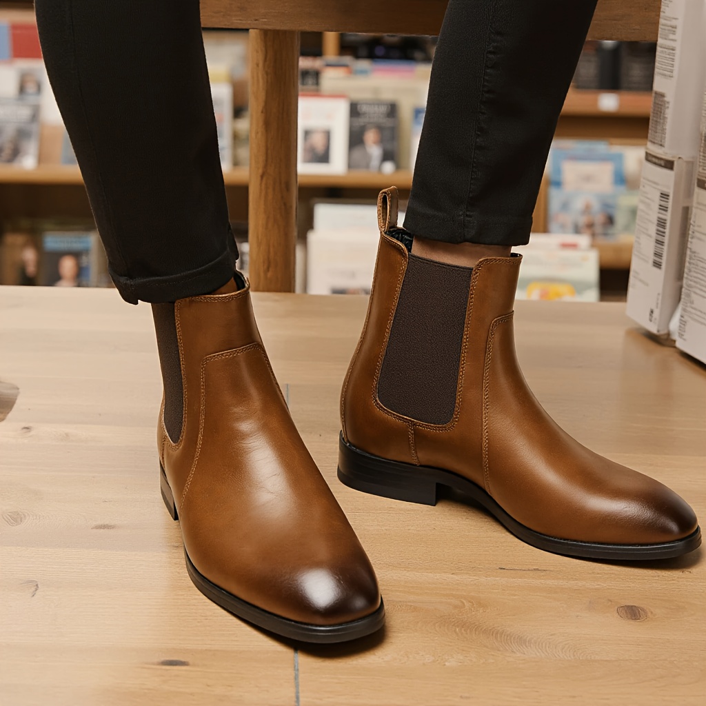 *'S Chelsea Boots Square Toe Business Minimalist *'S Boots Casual Ankle  Boots