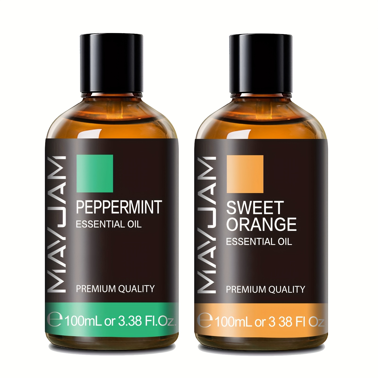 Mayjam Essential Oil Set - 2 Pack Essential Oils Peppermint And For Diffuser Humidifier - 100ml*2