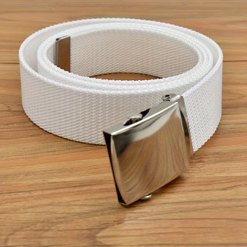Image of Solid Color And Fashionable Casual Pants For Men And Women, Thickened Automatic Belt, Versatile Belt, Asian Belt, School Belt, Student Belt