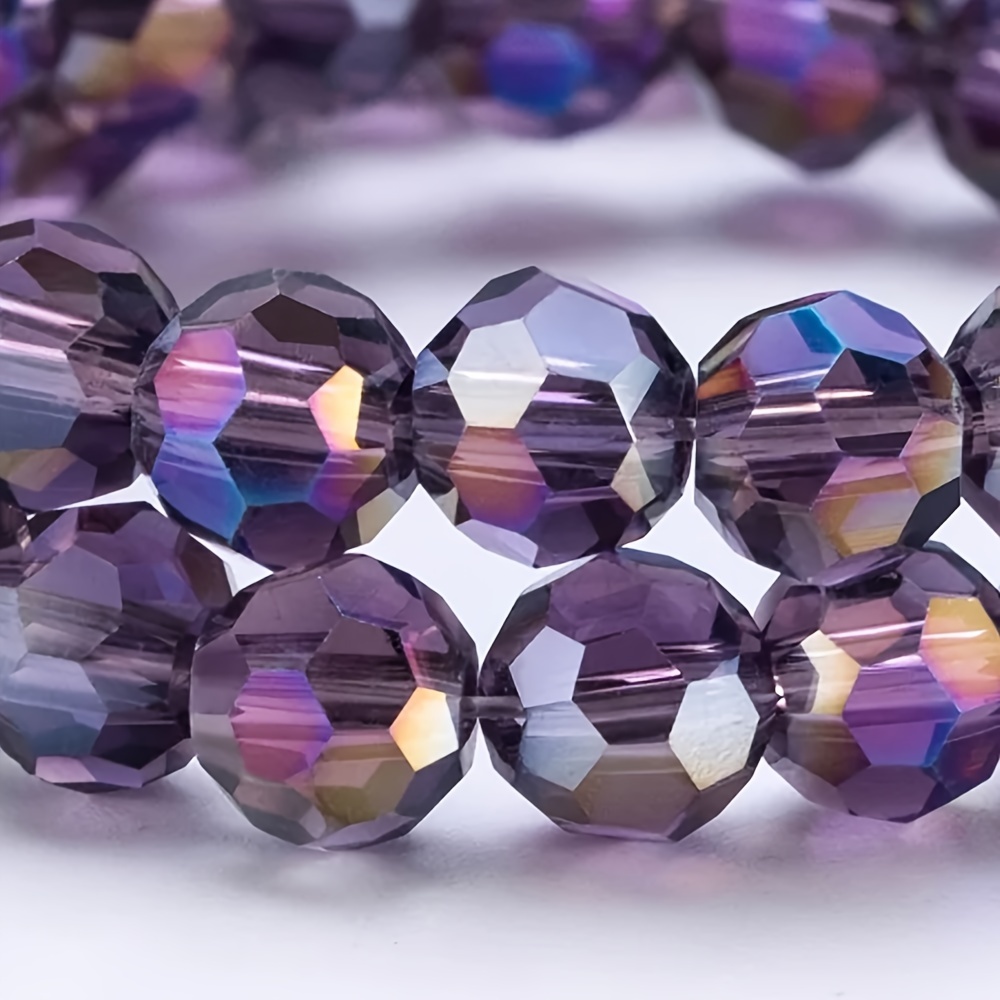 

4/6/8mm High Quality Ab - Spherical Artificial Crystal Round Loose Spacer Beads Suitable For Diy Fashion Bracelet Necklace Jewelry Making Accessories