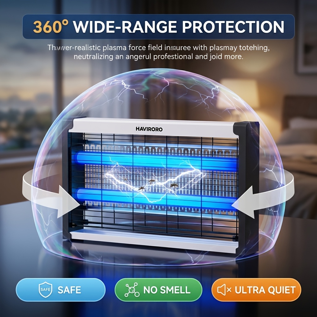 TEMU 4500v Electric Bug Zapper, Type-c Usb Powered Indoor & Outdoor Killer, 1500 Coverage, Safe For , Quiet Uv Fly Trap For Patio, Bedroom & Home
