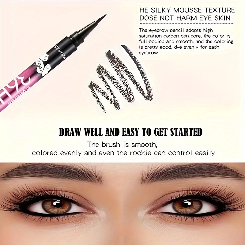 Ultra-Fine Tip Waterproof Liquid Eyeliner Pen, Smudge-Proof