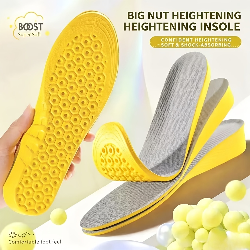 TEMU 6pcs Of Eva Nut Insole. The Backside Features A For , Moisture Absorption, And Provides Support And Shock Absorption For The Ankle. Reused And