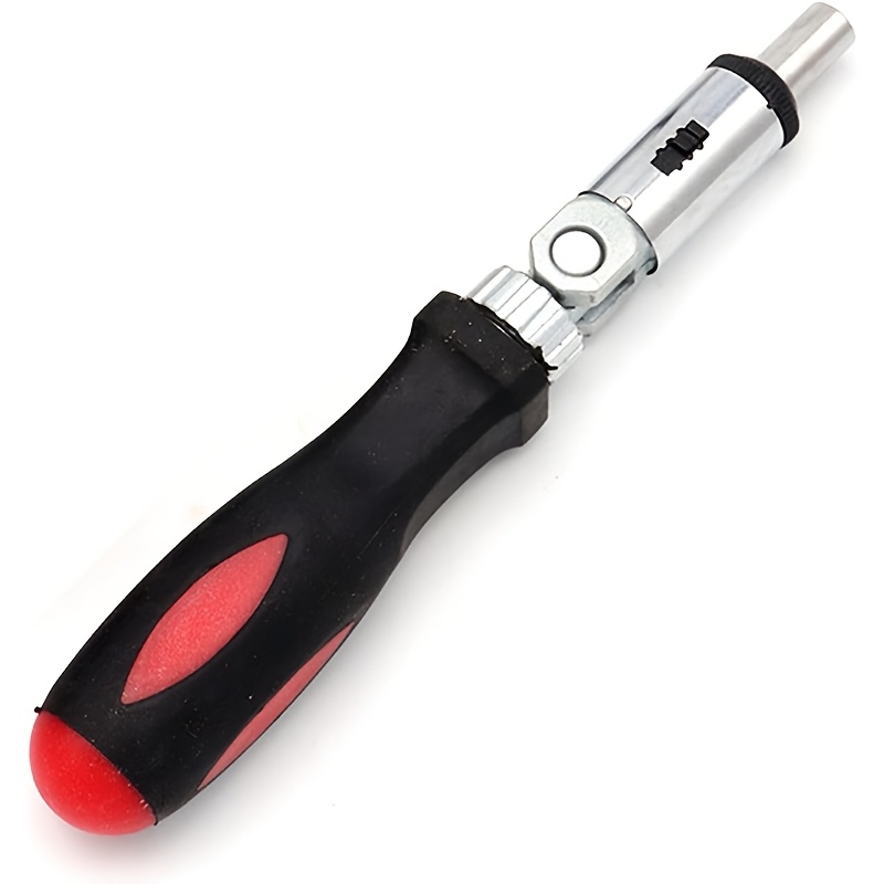 E-shop Vielseitiger 1/4" Sechskant-Ratschenschraubendreher mit 0-180° Bit-Halter - Ideal für Heim- & Industriereparaturen