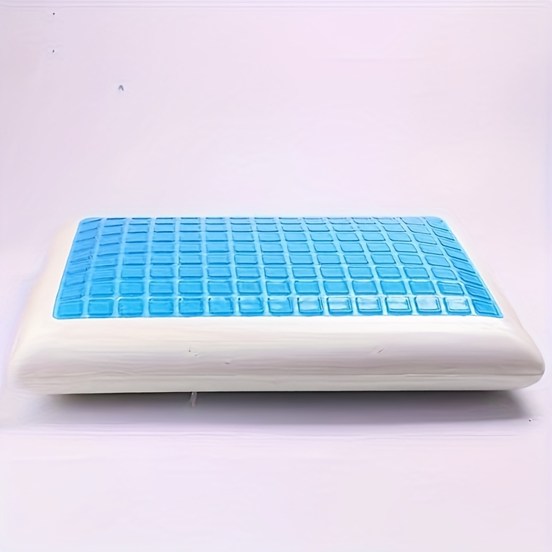 1pc ergonomic deep sleep gel pillow with cooling function soft  able slow rebound neck support for adults ideal for home and hotel use hand washable     quality pillow modern   knitted texture