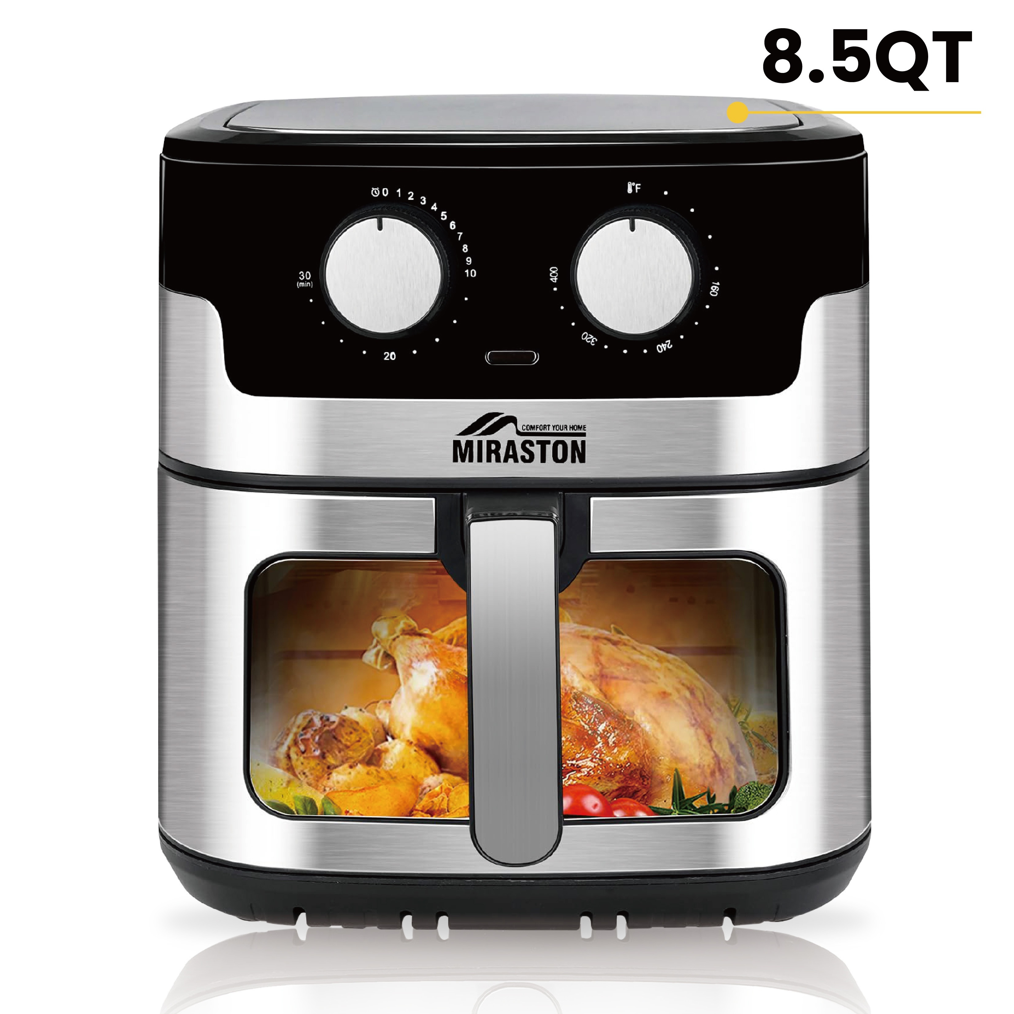 

8.5qt Manual Air , Upgraded 8 Air , Unique Mechanical Fully Air Fry, , Roast, In Minutes ( ( ))