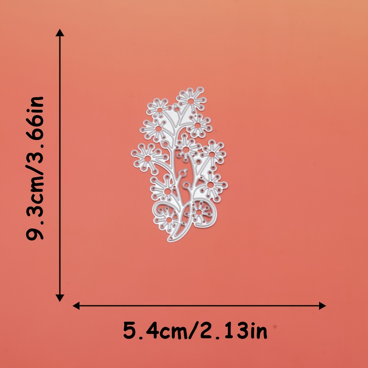 TEMU 1 pièce de moule de découpe en métal Branche enneigée, moule de découpe et gaufrage en acier au carbone de branche, fournitures artistiques pour