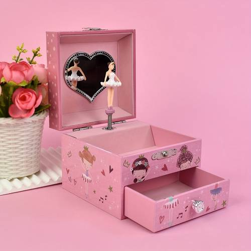 ballerina music box with makeup rotating music box for girls music storage decorative box birthday gift