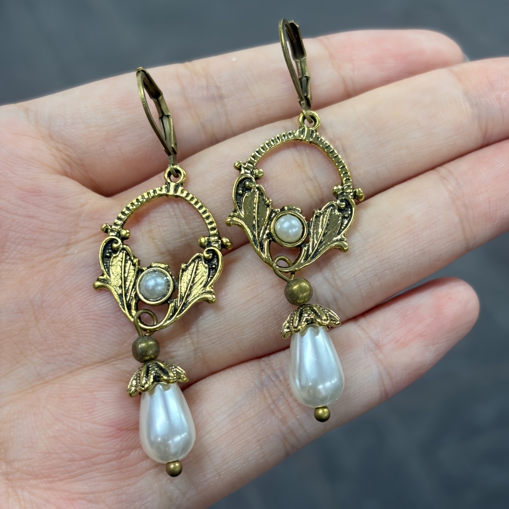 TEMU Vintage Style Hanging Pearl Earrings – Perfect Women's Jewelry For Weddings, Banquets, Dates, And Formal Parties – A Exquisite Gift For Women,