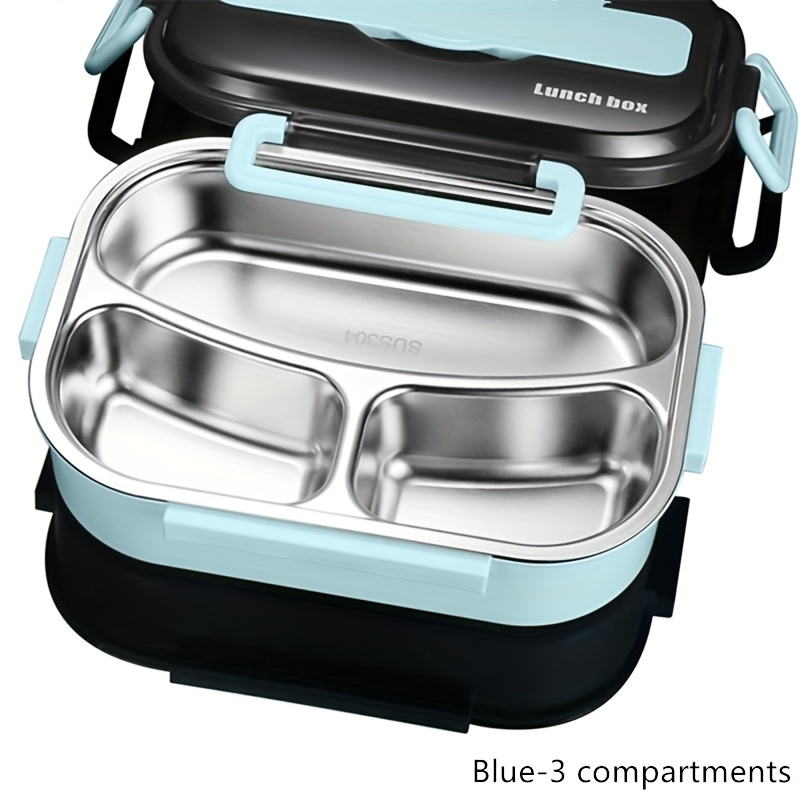 TEMU 18/8 Stainless Steel Lunch Box Creative Sealing Cover Portable Hand-held Lunch Box Student Office Office Worker Bento Box For Back To School,