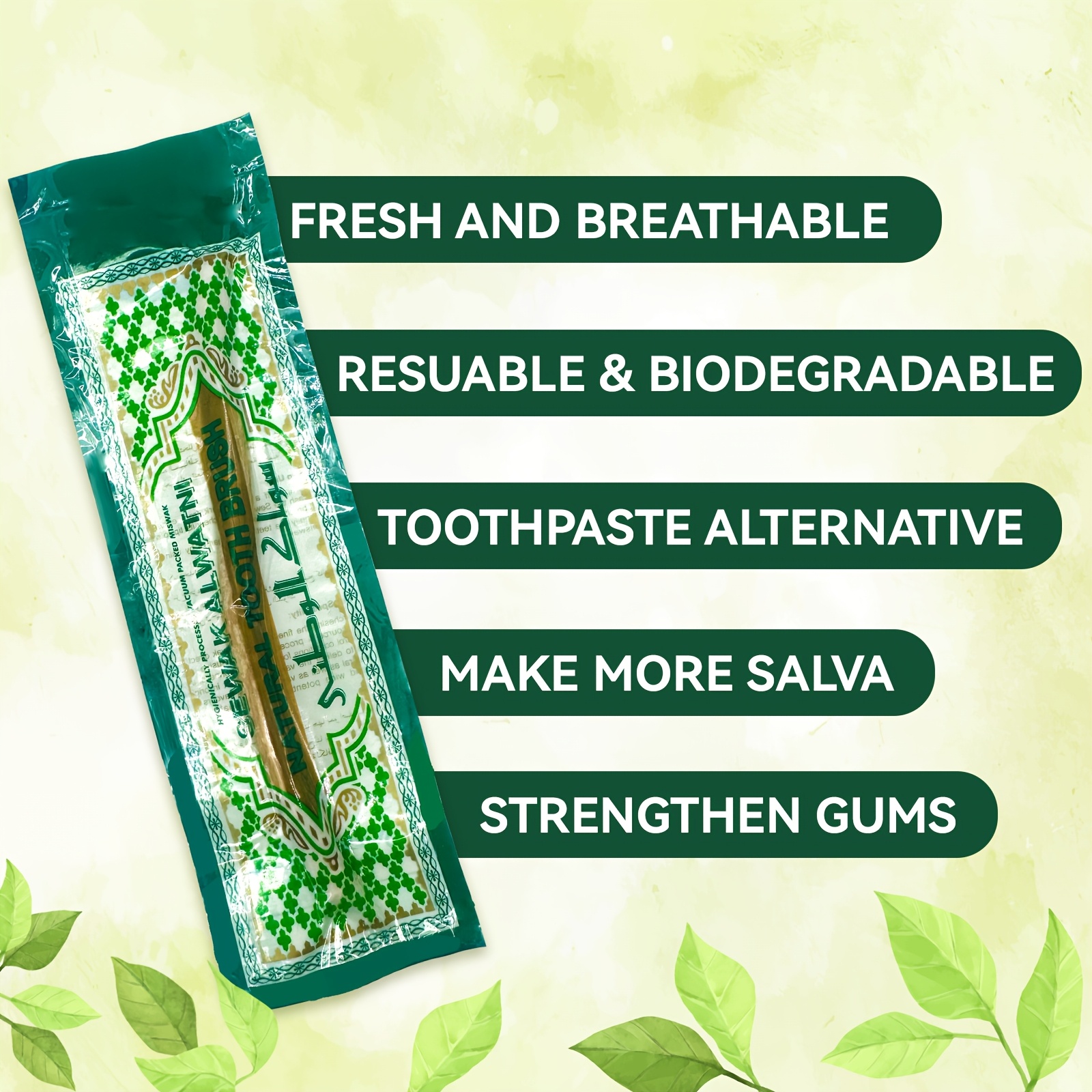 Miswak Sticks for Teeth with Holder