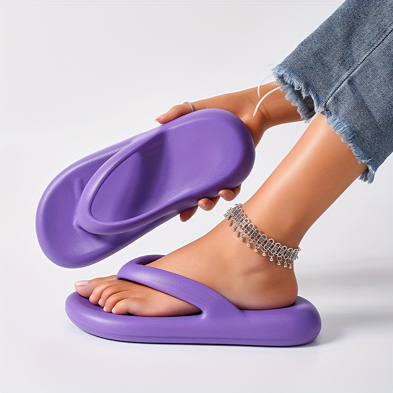 womens platform sandals slip on thick cushioned eva sole   non slip platform   for pool vacation everyday   in   white   slide sandals slipon style   Product details 7