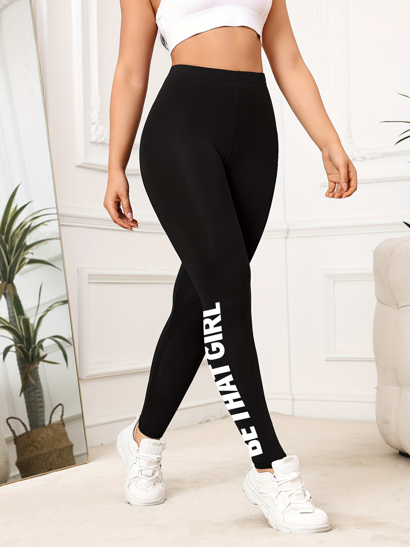 mallas deportivas ajustadas yoga estampado lateral Temu Colombia