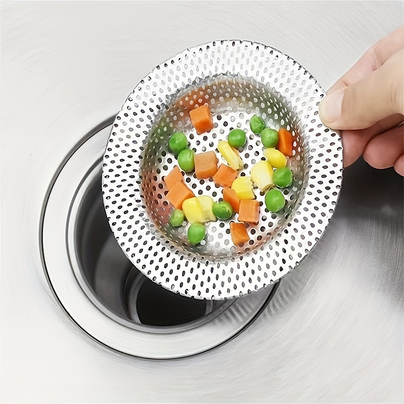 

2-pack Stainless Steel Kitchen Sink Strainer - Anti-clog Hair Catcher, Full Hole Drain Cover For Bathroom & Toilet Bathroom Sink Drain Stopper Bathroom Sink Strainer