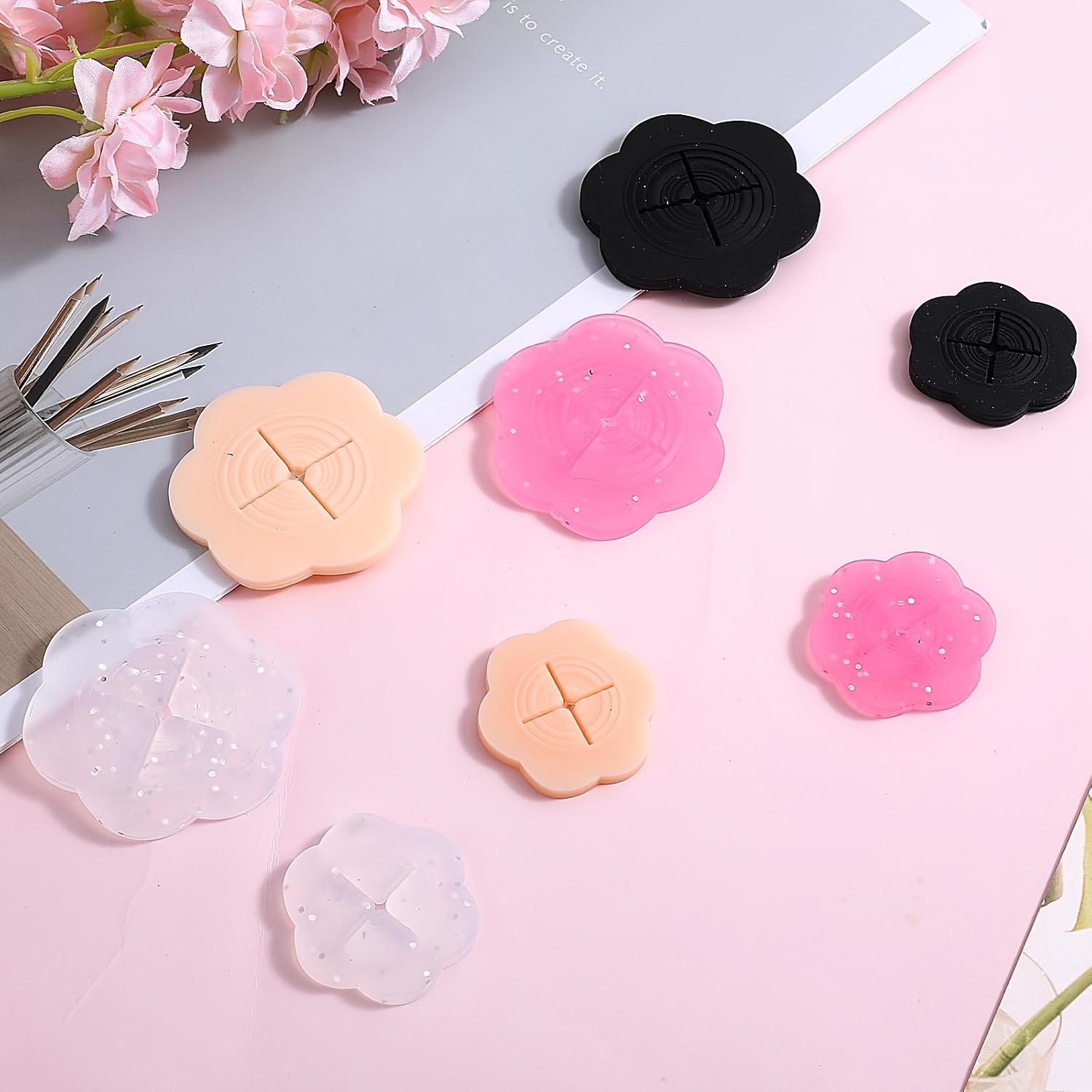 TEMU 8 pinzas para sujetar camisas, pinza de silicona para ajustar ropa, pinza para ajustar camisas con forma de flor para mujer, para ajustar ropa,