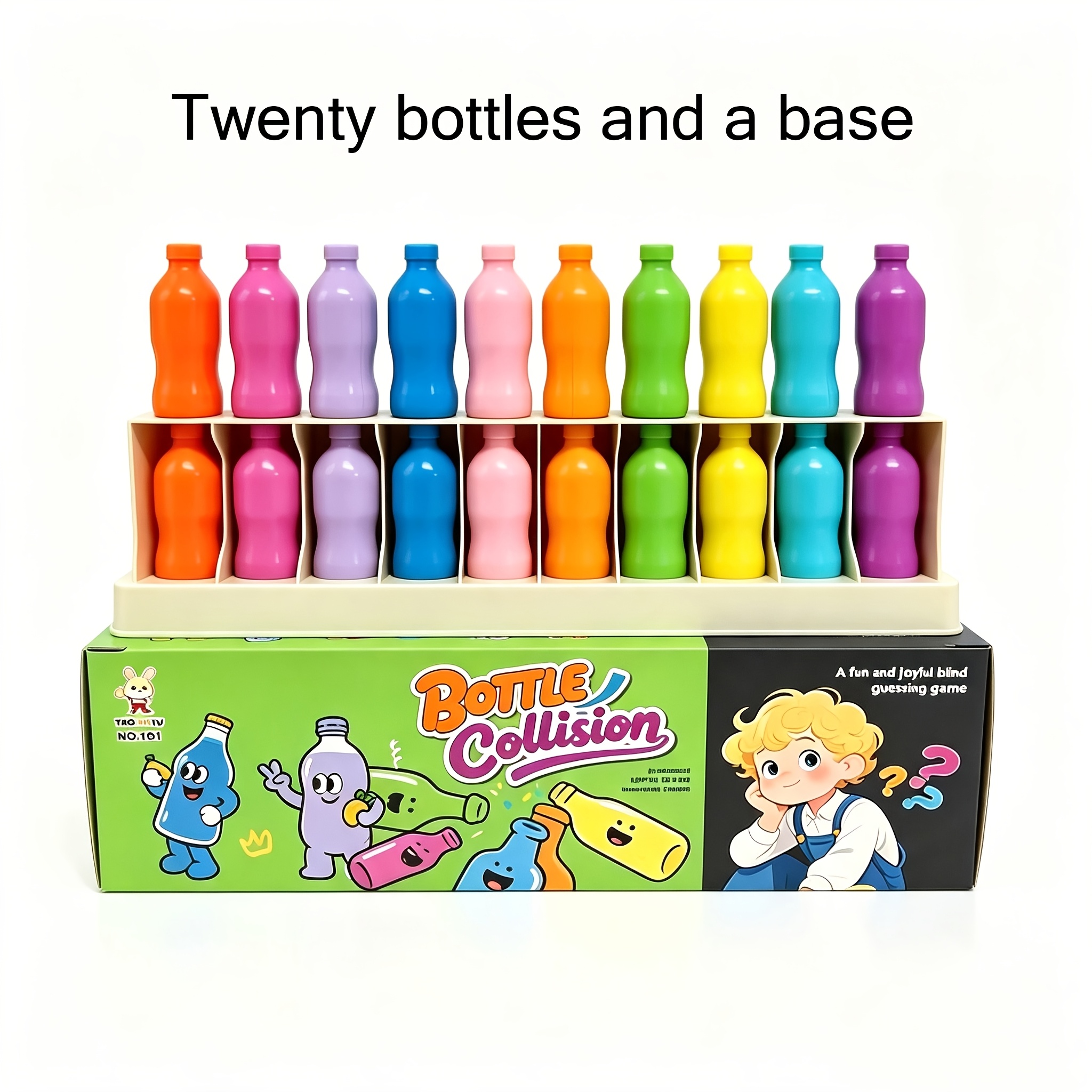 TEMU 21 piezas (20 botellas y 1 base) Juego de combinación de botellas coloridas - Un juego de mesa de rompecabezas para adolescentes que mejora y ,