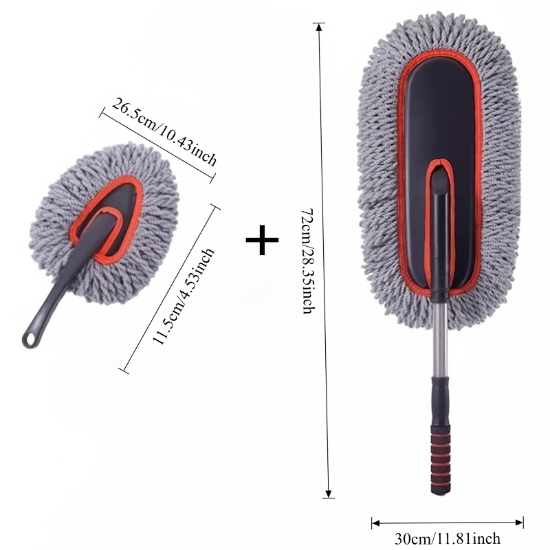 TEMU 2pcs Car Cleaning Tool Mops, Large & Small Size Combo For Versatile Use, Soft & Scratch-free, Ideal For Car Enthusiasts - Perfect Gift For
