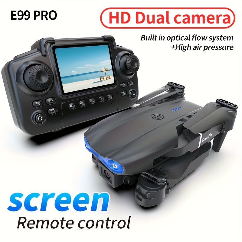 NEW Drone MAX Upgrade Edition Drone with Screen Control, Dual Camera, Obstacle Avoidance, Brushless Motor, Foldable Arms, Ideal for Night Flying, Remote Control with Screen