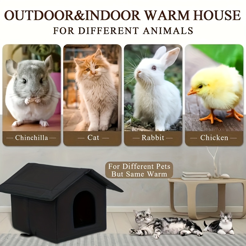 Appker 1pc Suitable for Indoor And Outdoor Guinea Pig Pet House, Outdoor Cat House, Not Easy to Collapse, Warm Easy to Store, Detachable And Washable. Suitable for Pets Such As Rabbits, Guinea Pigs, Squirrels