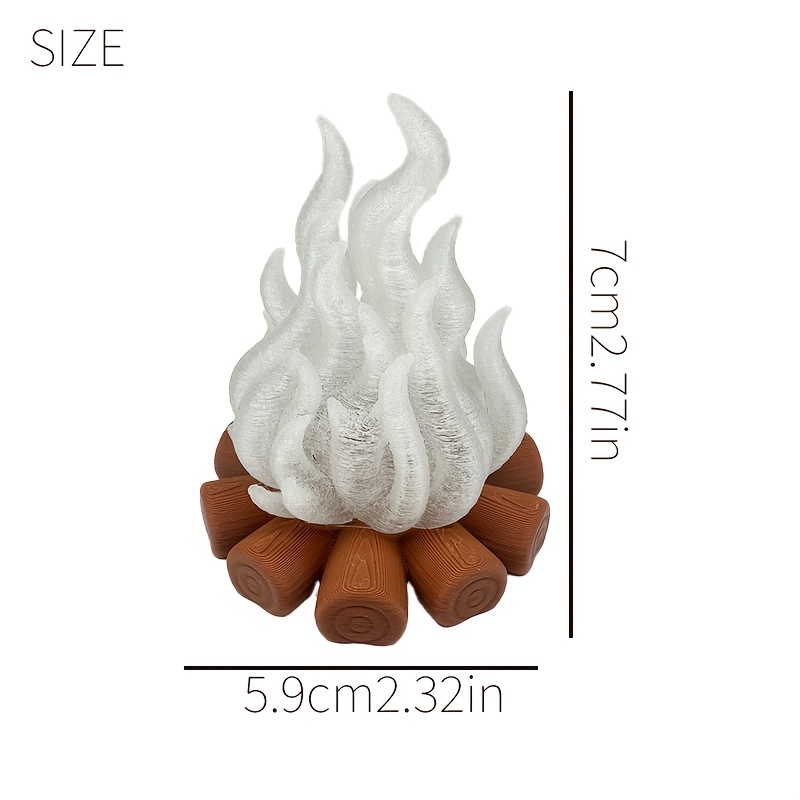 Luminous Campfire Statue, -the-dark Mini Fire Ornament, Unique Desk Accessory For & Outdoor Fans