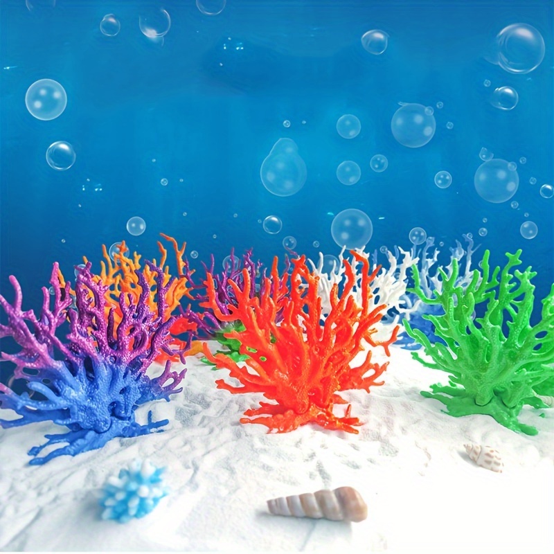 

Vibrant Artificial Coral Plant For Aquariums - Realistic Simulation Soft Coral Ornament For Fish Tanks - Enhances Aquatic And Provides Shelter For Fish