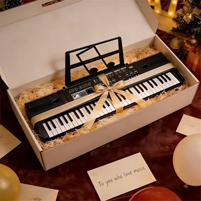 Popular Choice: 61-Key Multifunctional Electronic Piano, with 6 Preset Demo Songs, 16 Tones, 10 Rhythms, 8 Percussion Instruments, 2 Learning Functions, Sound Effect Control, Recording, Programming, Chords, Insert, Volume, Tempo, Digital Display