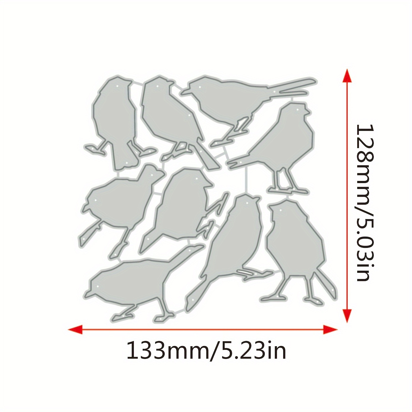 A Metal Cutting Die For Easter Bird Groups, Paper Craft Knife, Die Blade, And Punch Template