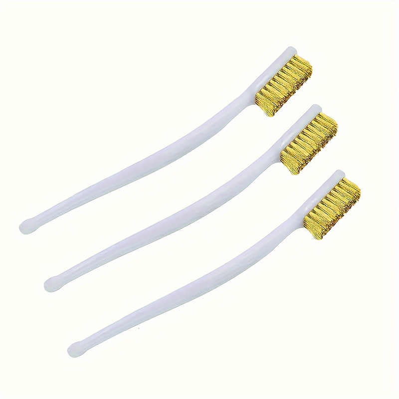 TEMU 3pcs 3d Printer Tool Copper Wire Toothbrush Nozzle Brush For Cleaning Nozzle Hotend Cleaner Derusting - Brass Material, Uncharged, Hotend