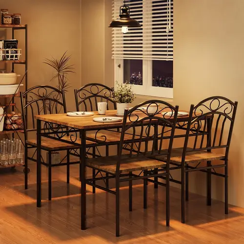 dining table set for 4 table and chairs for 4 rectangular dining room table set with 4 chairs 5pcs dining room table set for small space rustic brown
