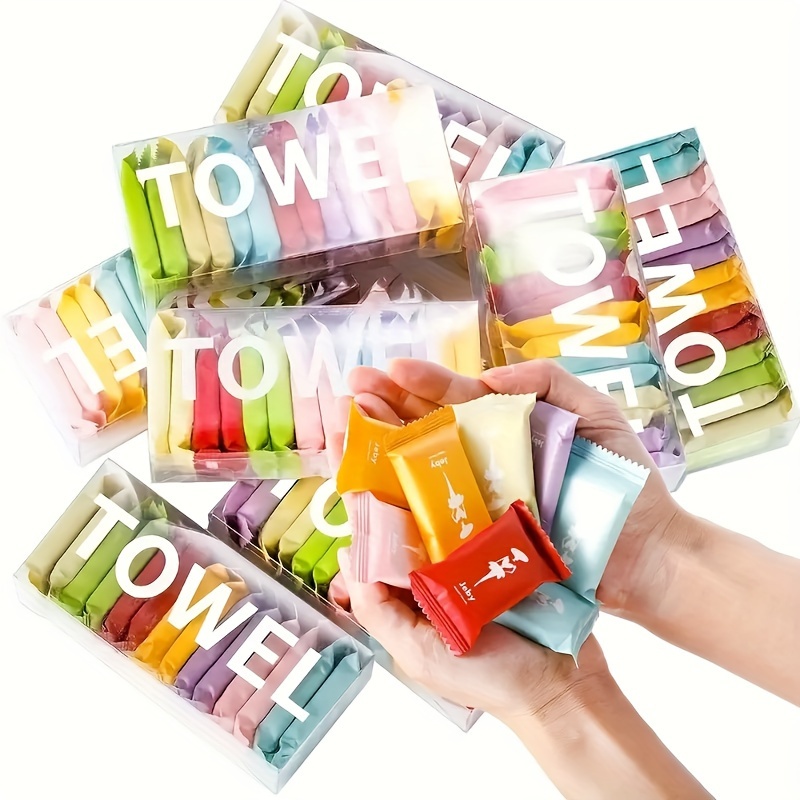 

140pcs Individually Wrapped Compressed Towels Set, Portable Travel Face Towels, Disposable Dry/wet Towels, Single-use Compressed Towel For Janitorial & Needs