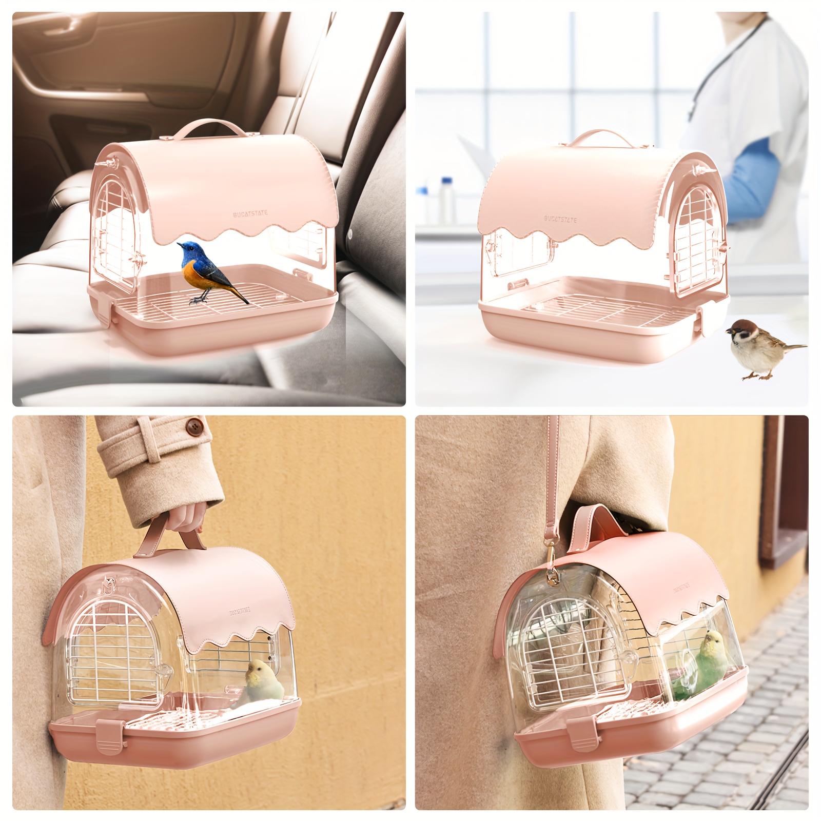 BUCATSTATE Small Animal Carrier Cage for Hamsters and Reptiles