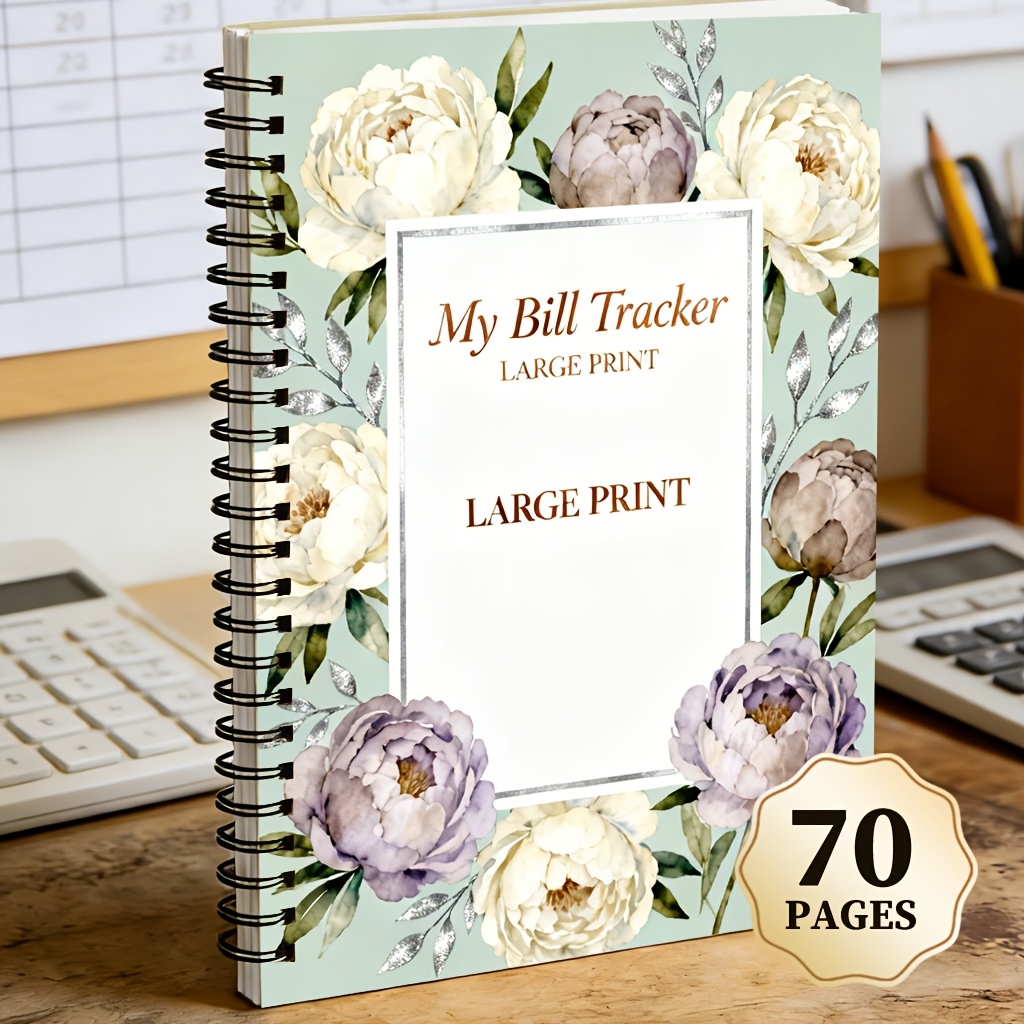 TEMU 70-page Bill Record Book, For Household , Expense Tracking, , And Income/expense Monitoring. Suitable For Home, School, And Business Use.