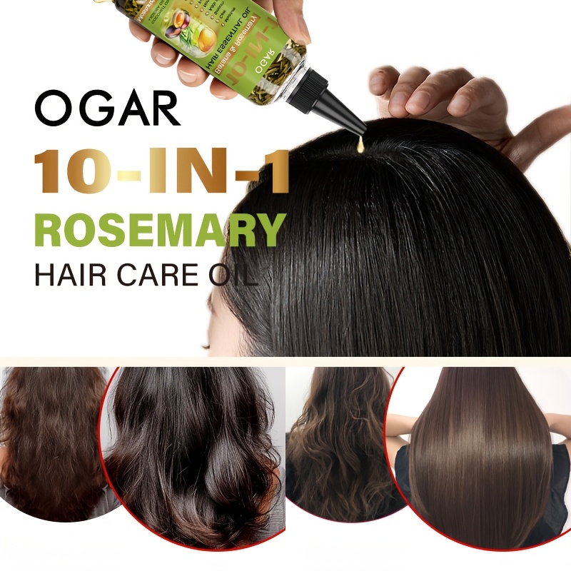 10-in-1 Batana & Rosemary Scalp Care Essential Oil, No-Rinse, for Dry and Wet Use, Enriched with Onion, Rosemary, Jojoba Oil, Batana Oil, Coconut Oil, Biotin, Keratin, Collagen, and Other Nutrients, Deeply Moisturizes, Nourishes, Repairs, and Softens
