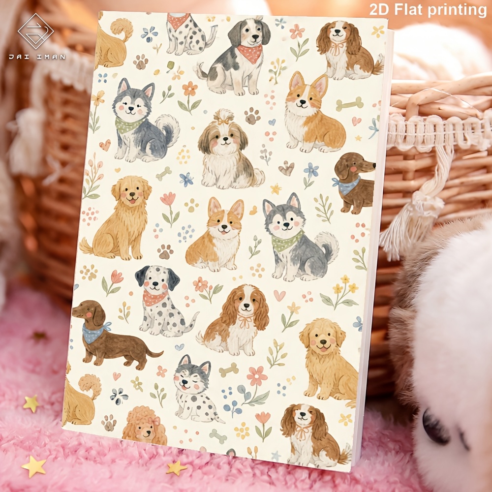 TEMU Jai Iman 96 Pages (non-repeating Patterns) A5 Size 2d Flat Vintage Pages With Style Notebook For Hand Craft Lovers, Souvenir, , Journal, Diary
