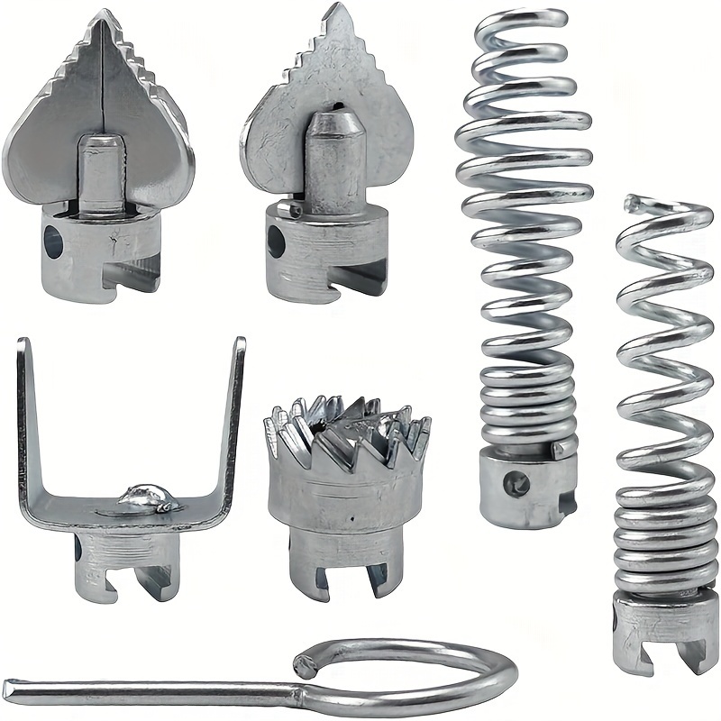 Image of Drain Cleaner Combination Cutter , Cutter Head For Dredging, 7pcs 16mm Steel Drain Cleaner Machine Combination Cutter For Pipeline Dredging Machine