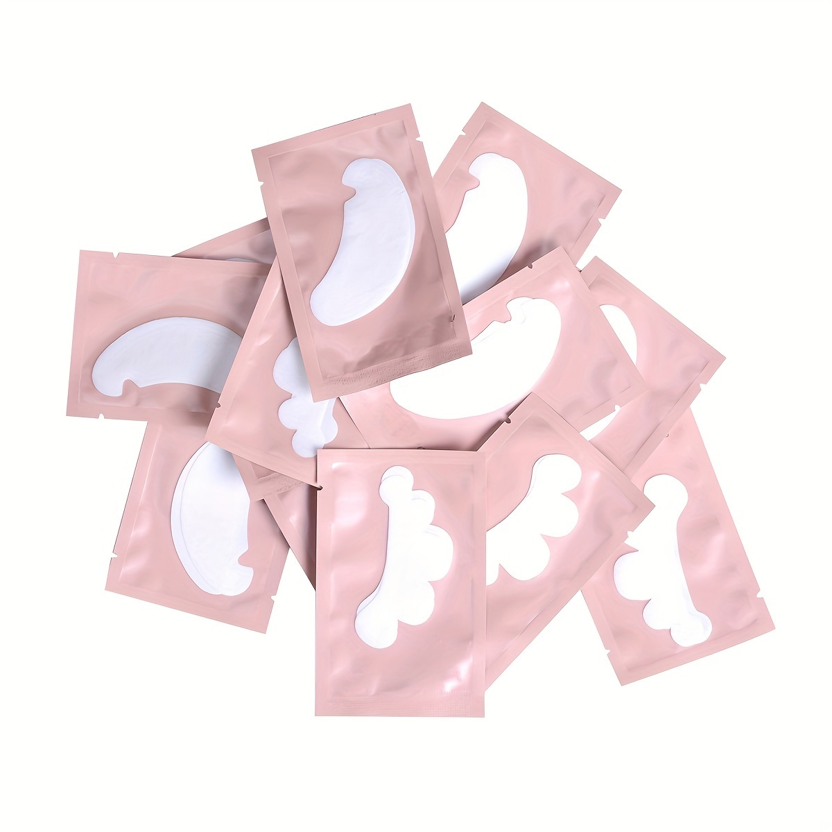 

50pcs/100pcs U-shaped Combination Eye Pads, Eyelash Extension Eye Film Isolation Lower Eyelash Pads