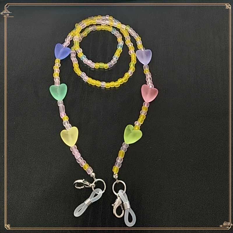 Small Fresh Candy Frosted Eyeglasses Chain Transparent Chain Hat Loss Prevention Chain Diy Sunglassed Chain