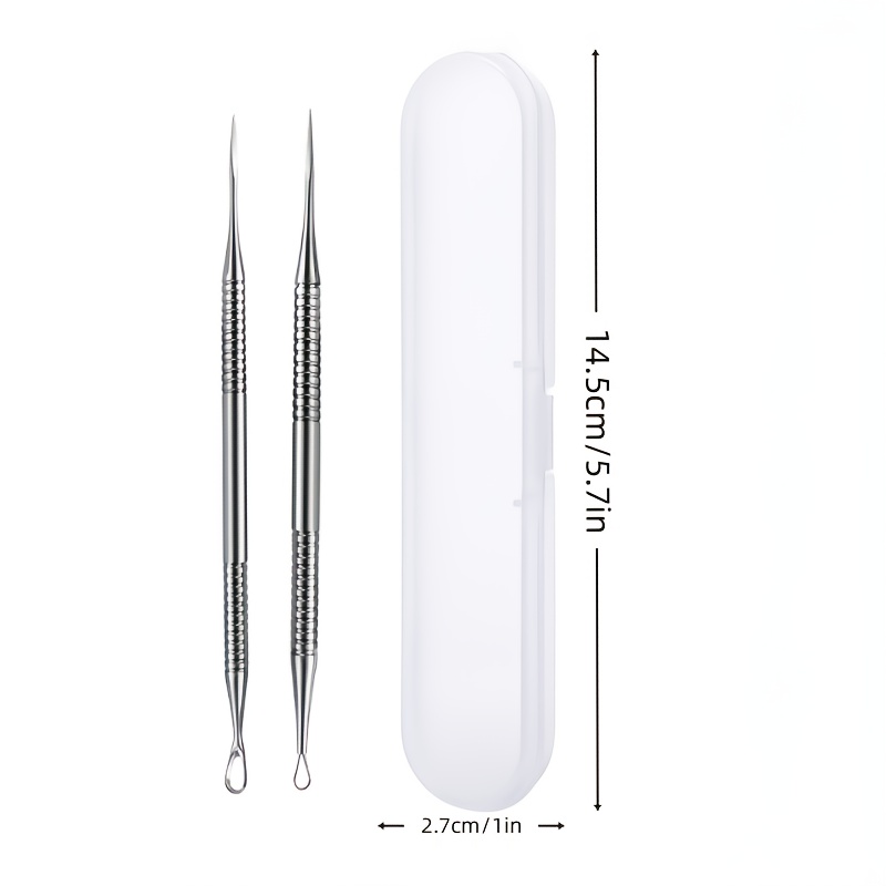Niliya Brand, 2pcs Stainless Steel Needles, Needles For Beauty Salons, Triangle Needles, A Tool For Extraction And Closed Comedones