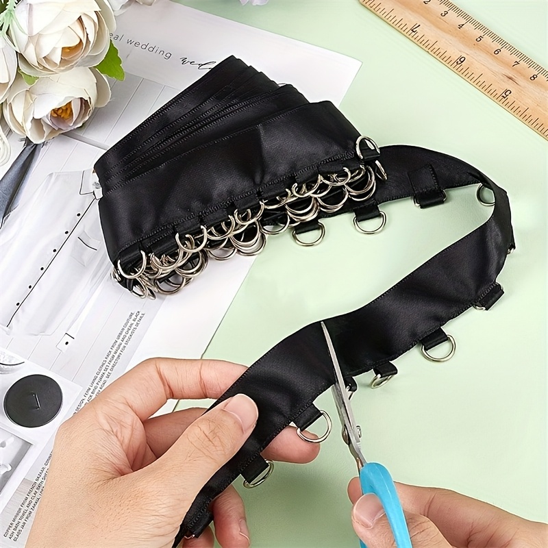 Black Polyester Ribbon With D-ring - For , Shoes & Bag Accessories, Perfect For Sewing And Crafting Projects, Sewing Supplies Accessories