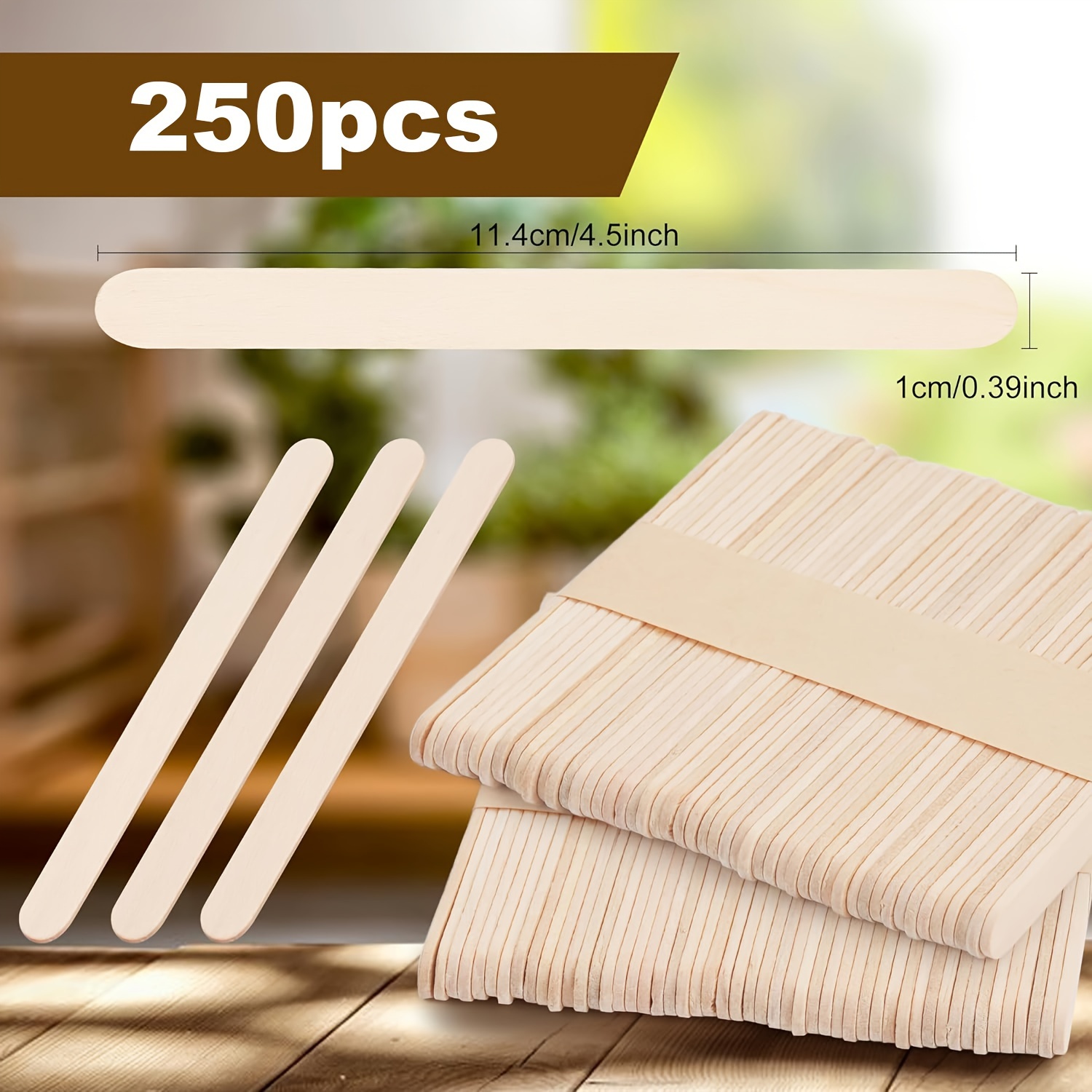 COHEALI 50 Uds. Cilíndricos largos palos de madera de madera redondos DIY  palos de madera palos de madera para manualidades, suministros de artesanía