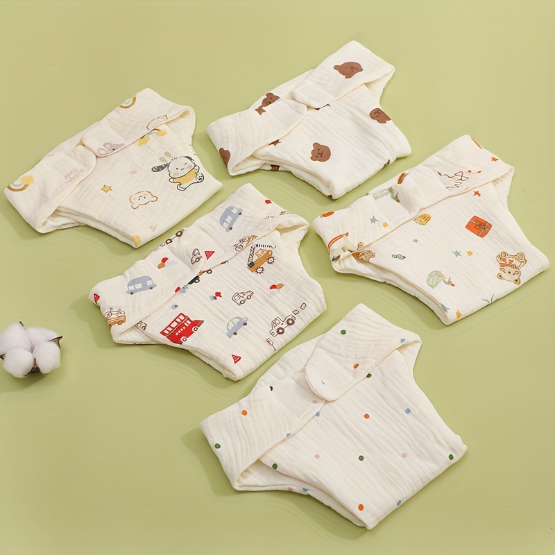 soft cotton baby diapers with adorable patterns for 0 3 year olds details 2