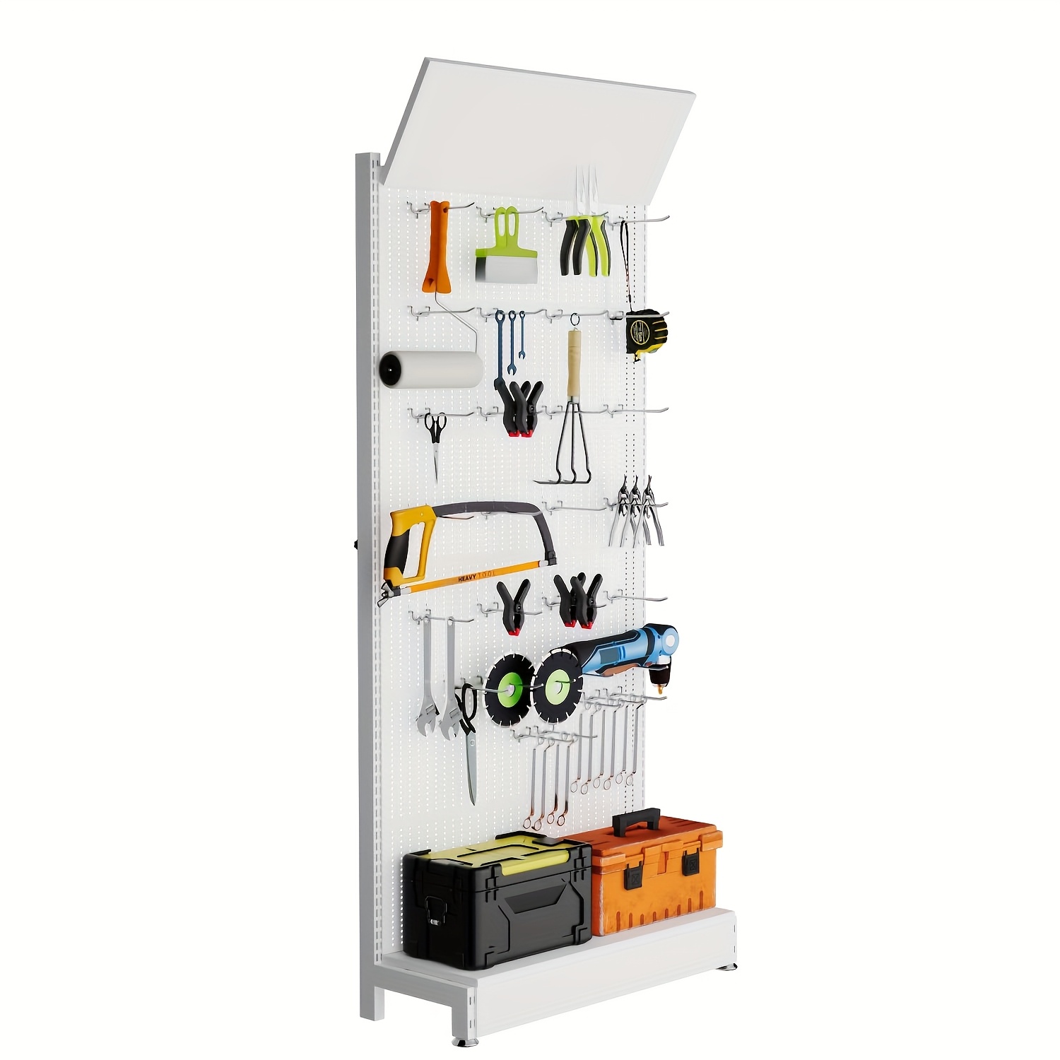 Image of Lhysn Grid Wall With 30 Hooks, Metal Stand For Display Shelves For Craft Exhibitions, Portable Retail Grids, Office And Kitchen Decor
