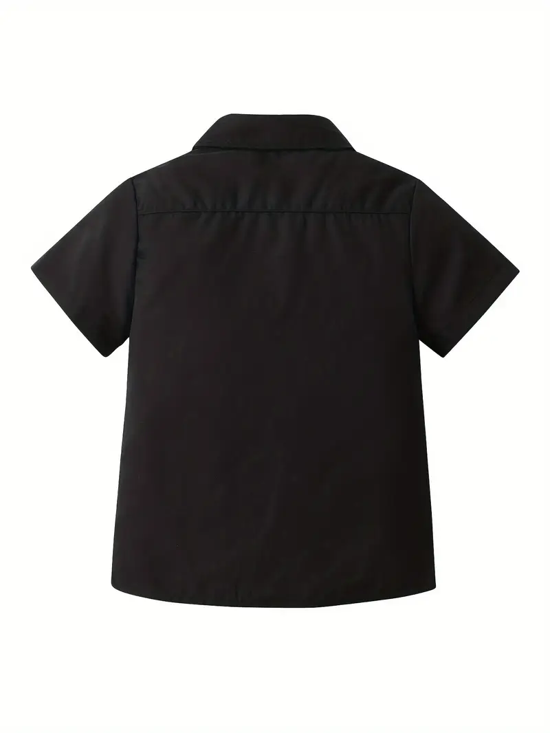 4t black dress shirt Amazon.com: Kids Toddler Boys Black Dress Shirt xford Long Sleeve Lapel Button Down Tshirt School Daily Outfit (Black, 2-3 Years): Clothing, Shoes & Jewelry